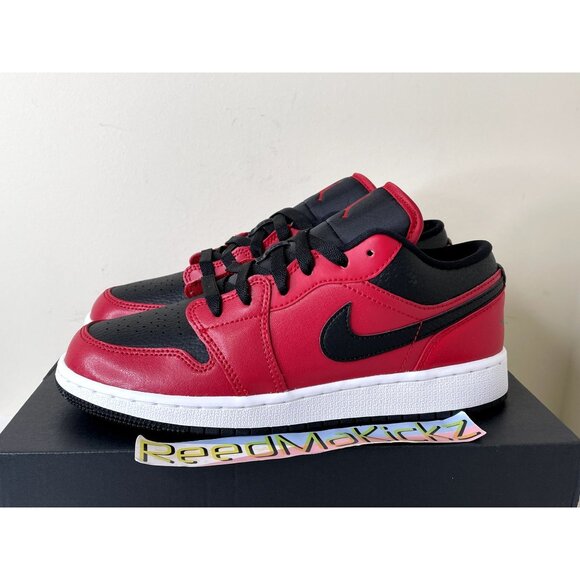 Jordan 1 Low Reverse Bred Gym Red GS Youth Sizes 553560 605 - Picture 1 of 6